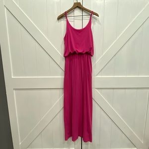Womens pink maxi dress